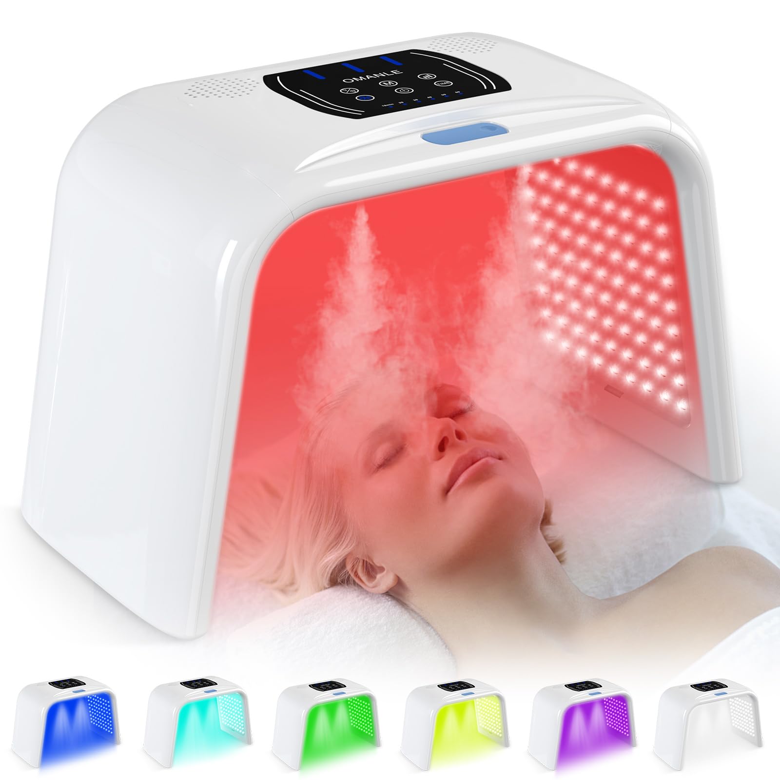 Photo 1 of Holsn LED Light Therapy for Face Body with Spray 7 Color LED Face Mask Light Therapy,Cycle Therapy Light & Time Preset & Adjustable LED Brightness Red Light Therapy Face Mask Beauty Salon Home SPA