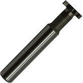 HSS-AL T Slot End Mill Milling Cutter， High-Speed Steel Woodruff Keyseat Cutter, Half Round Keyway Milling Cutter， Straight Shank, 6 Flutes, 16mm x 3mm x 62mm