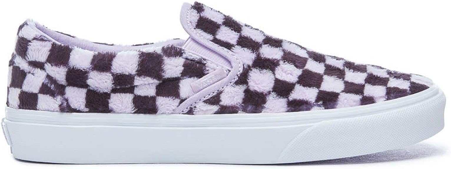 fluffy checkerboard vans