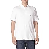 Nautica Men's Short Sleeve Solid Cotton Pique Polo Shirt