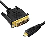 Twozoh Micro HDMI to DVI Cable 1.4 24+1 Pin Male to Male 1.8M 1080P view 1