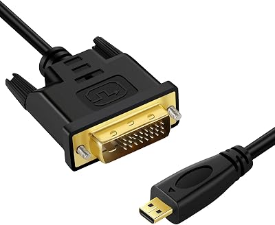 Twozoh Micro HDMI to DVI Cable 1.4 24+1 Pin Male to Male 1.8M 1080P