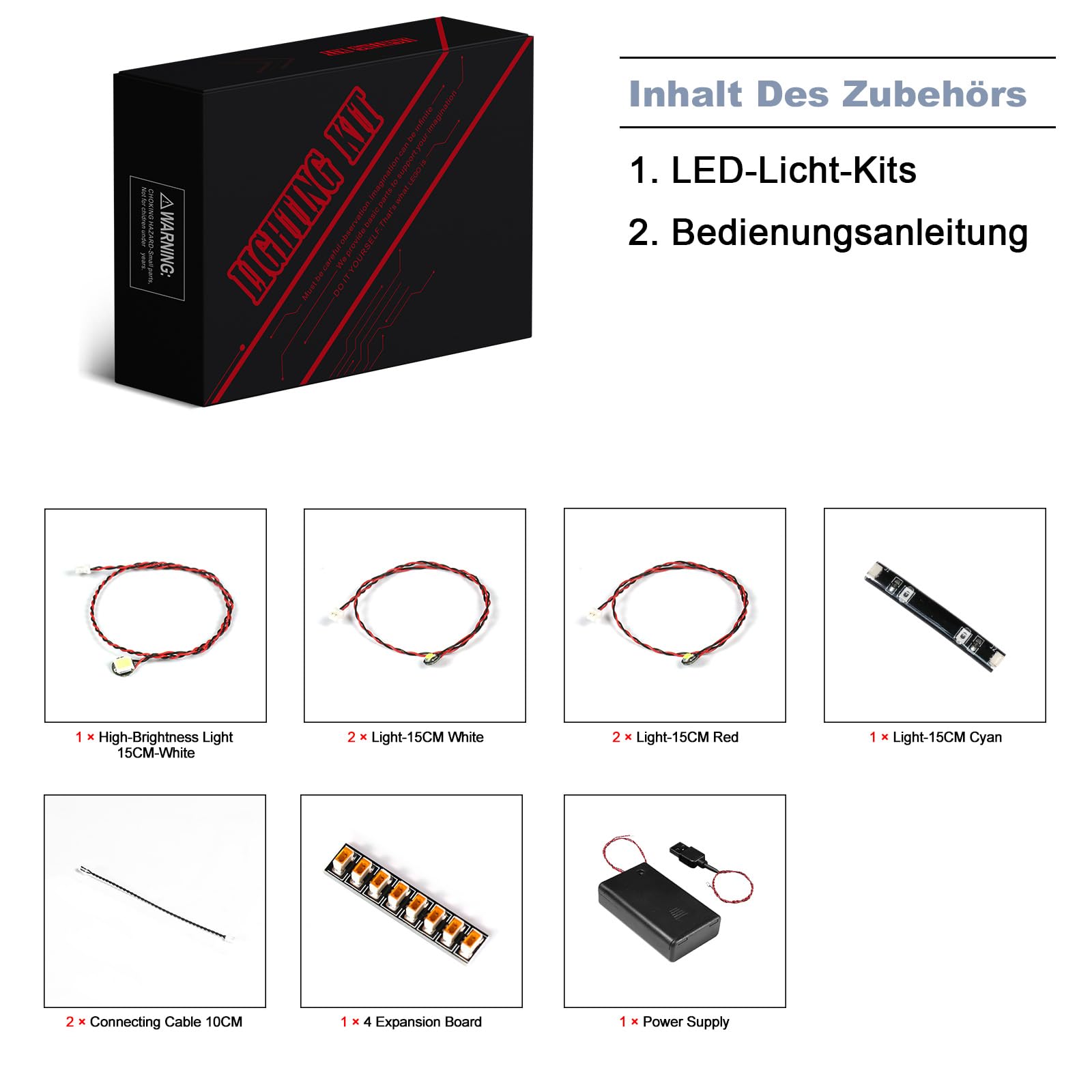 Led Licht Set für Lego Speed Champions Ford Mustang Dark Horse Sportwagen (Kein Lego), Dekorationsbeleuchtungsset für Lego 76920 Ford Mustang Dark Horse Sports Car Kreative Spielzeug 6