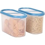 SIMPARTE Dry Snacks Set | Pantry Airtight Food Storage Containers | 5 Cup | 2 Container Set | Microwave & Dishwasher Safe | B