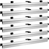 LINSIRON Blueprint Hanging Clamps 24 Inch 6Pack, Aluminum Blueprint Holder | Print Rack Adjustable with Wing Knob Nuts, Binding Strips Storage for Construction Paper Poster Maps Plans Drawings Arts