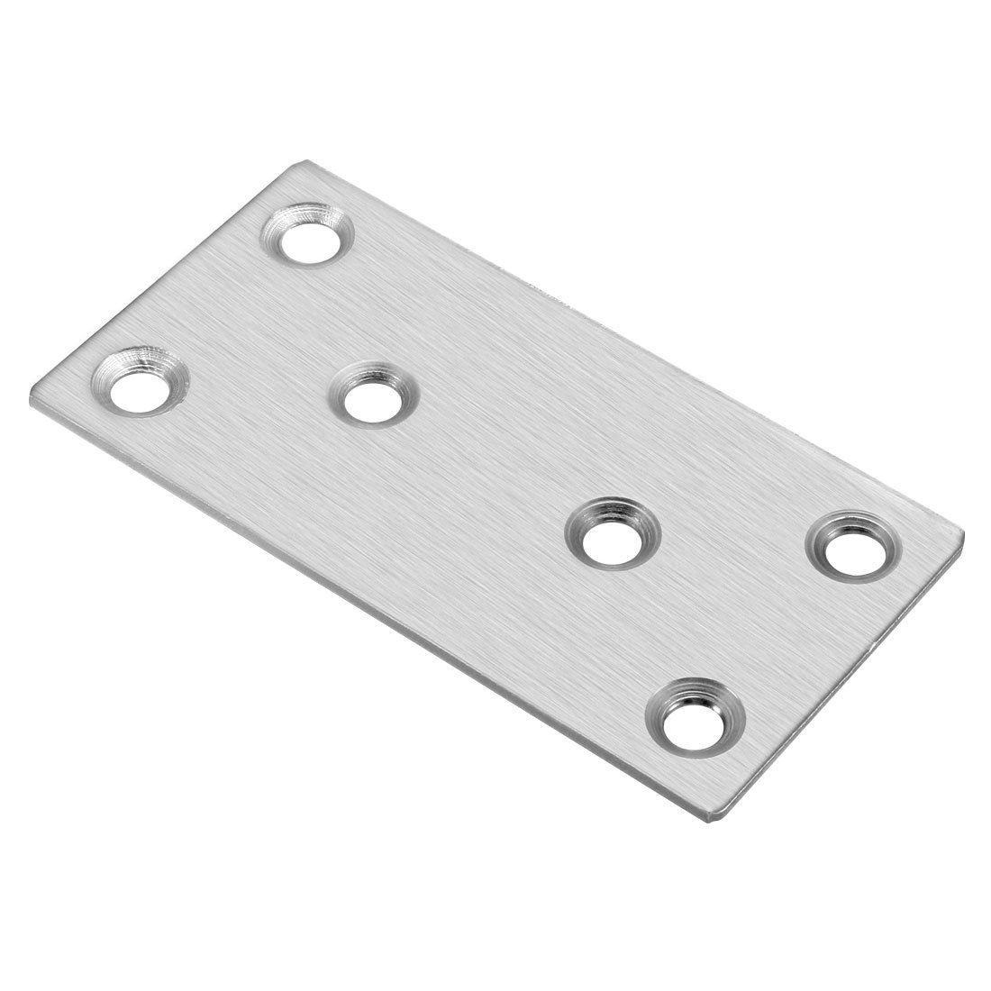 sourcing map Repair Plate, 80mmx40mm, Flat Fixing Mending Corner Brace Bracket Connector, Pack of 1