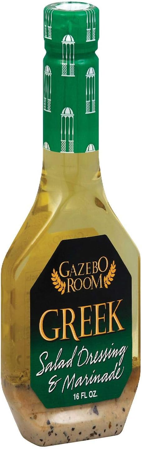 Gazebo Room All Natural Greek Salad Dressing and Marinade, 16 Ounce - 12 per case.