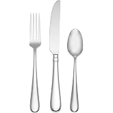 Lenox Studio 1414 36-Piece 18/10 Silverware Set for 12, Flatware | mirror finish, dishwasher safe | includes knives, forks, and spoons | heavy duty, cutlery set for kitchen and dining