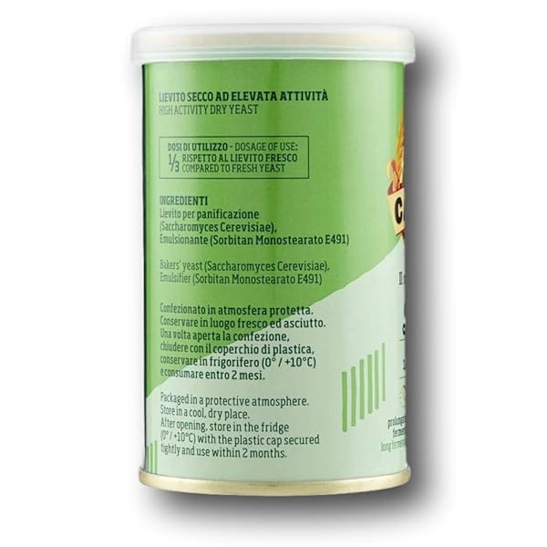 ANTIMO CAPUTO LIEVITO ACTIVE DRY YEAST 3.5 OUNCE CAN – MADE IN ITALY – PERFECT WITH 00 FLOUR