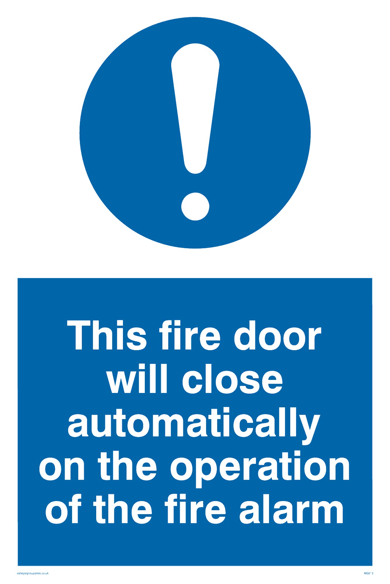 Pack of five - Fire Door Closes Automatically Sign - 100x150mm - A6P