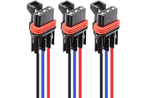 WOTRAVELPAL 3 Pack Polaris Bus Bar Connectors – Pulse Bar Power Plug Harness for Ranger XP 1000 / RZR / RS1 / General 2018–2025 (Black Blue Red)