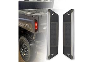 KICRY Ranger Rear Tail Light Compatible with Polaris Ranger 400 570 800 EFI MIDSIZE Red Replace OEM 2411450 (2411099Smoke 2pcs)