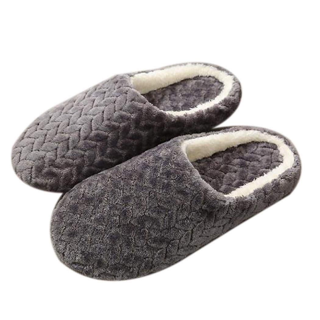 Haonike Zapatillas de algodón para el hogar Resistentes al Desgaste, Suaves, cálidas, Suaves y Unisex de Moda Zapatillas de Estar por casa
