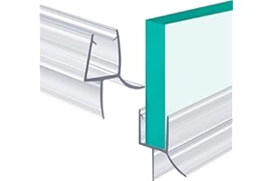 1-Pack Shower Door Bottom Seal POZIA-39 Long,1/4"(6mm) Thick Frameless Glass Shower Door Seal Strip Clear Vinyl Durable Stop Shower Leaks and Create a Water Barrier Ultra Clear