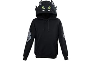 Eusnady Dragon Hoodie for Adult Coat White Costume with Ears Cosplay Animal Dragon Sweater for Teen Boys Girls Gift