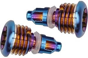 CRIDENG 2Pcs Bicycle Bleed Screws, Titanium Alloy Bike Brake Lever Bleed Screws With O-ring For Magura MT2 MT4 MT5 MT7 MT8 Bike Hydraulic Disc Brake System(Blue)