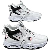 Mens Basketball Shoes Fashion Breathable Sneakers Anti Slip Sports Shoes for Running Walking Gym Workout Mid Top Sneakers