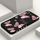 LEECG for iPhone 16E Case, Creative Pattern Soft Slim Anti Scratch Phone Cover for iPhone 16E 2025 6.1", Butterfly Black