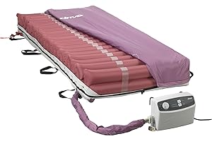 Drive Medical 14027 Med-Aire Low Air Loss Mattress Replacement System with Alternating Pressure, Dark Purple