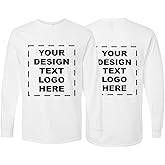 Custom Long Sleeve Shirt for Men Women, Add Your Own Design Logo Text Photo Long Sleeve T-Shirt, Personalized Tee Shirt