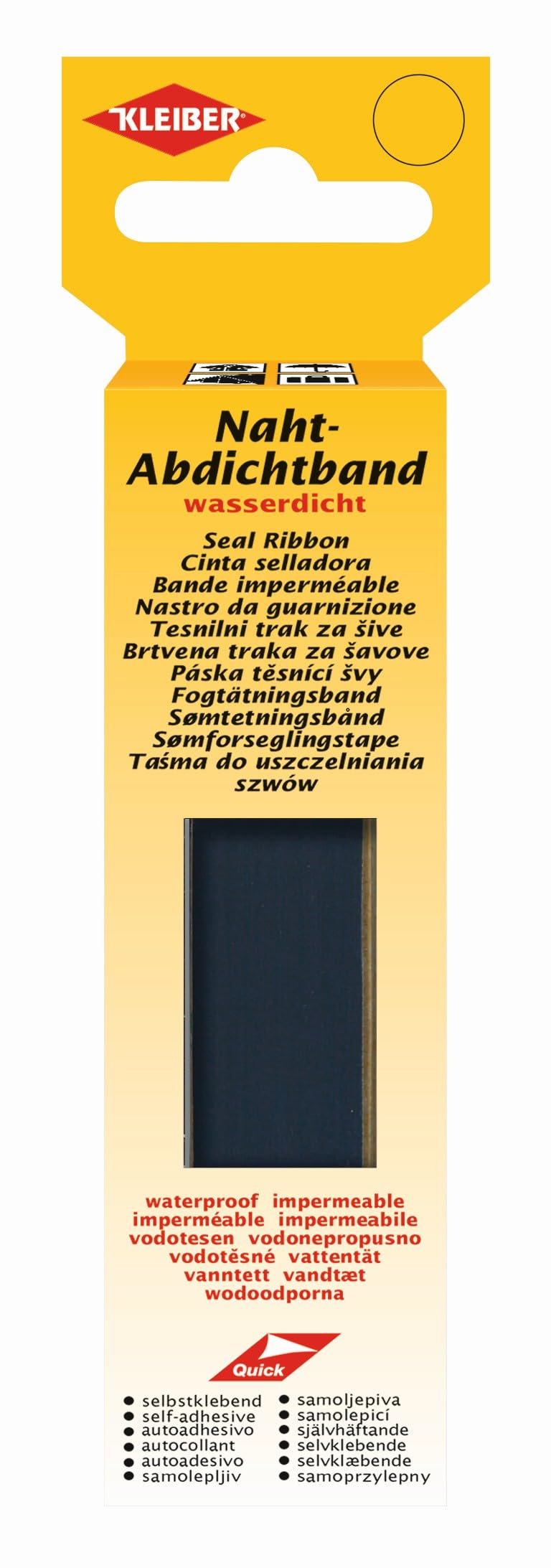 Kleiber Waterproof Fabric Seam Repair Tape, 3m x 2cm, Dark Blue – Self-Adhesive Mending Tape for Tents, Raincoats, Umbrellas, and Outdoor Gear