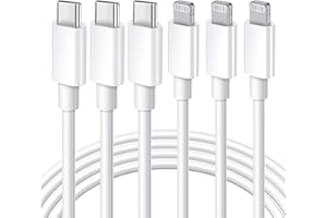 USB C to Lightning Cable 3Pack 3FT, MFi Certified iPhone 14 13 12 Fast Charger Cable, Power Delivery Type C Charging Cord Com