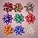 Red Metallic Confetti Bows - 1