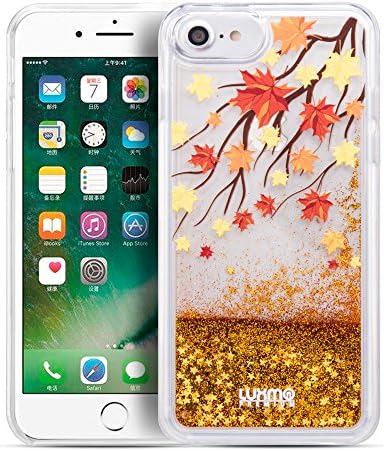iPhone 7 Plus 6 Plus Waterfall Liquid Case, iPhone 6S Plus Case TENETECH Waterfall Fusion Liquid Sparkling Quicksand Case for Apple iPhone 7 Plus (Gold)