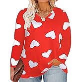 RITERA Womens Plus Size Tops Long Sleeve Shirts V Neck Tunics Fall Casual Pullover Loose Fit Basic Tshirt XL-6XL 14W-30W