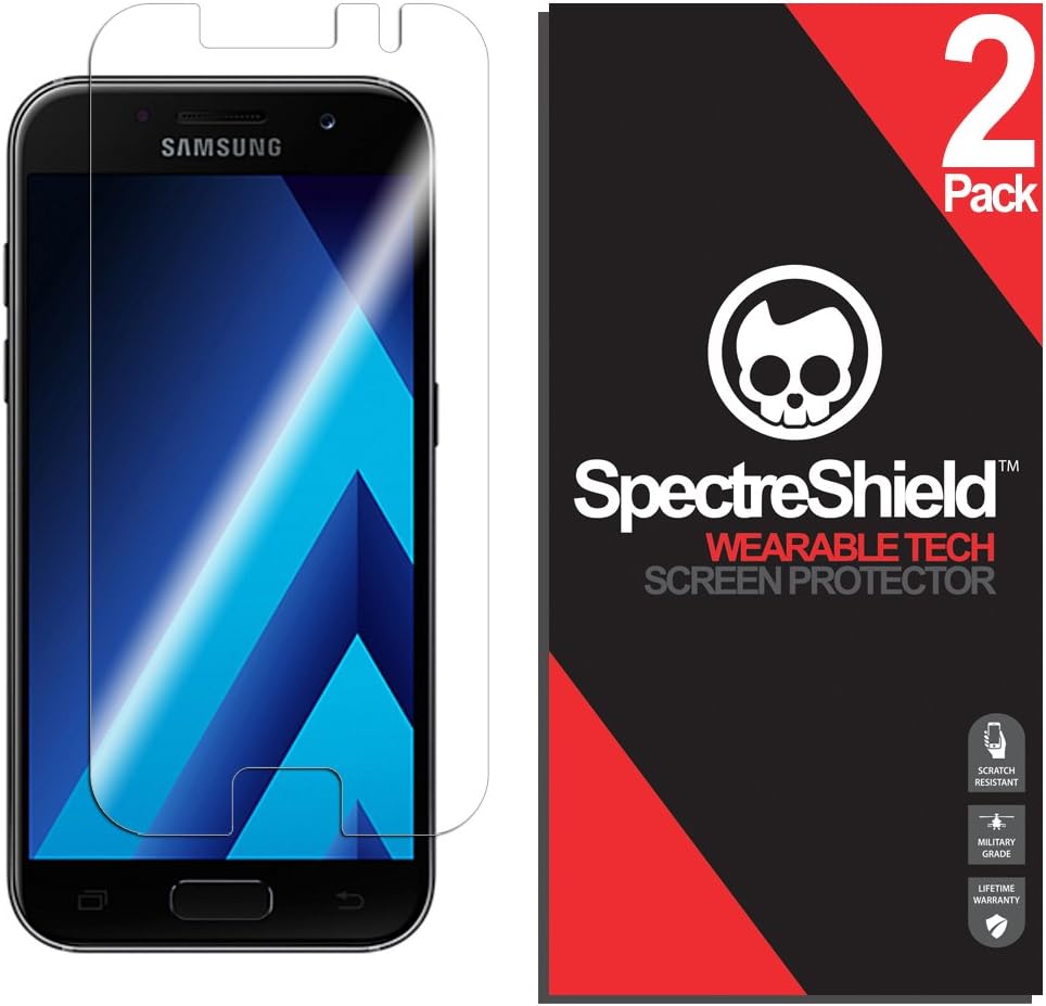 Spectre Shield (2-Pack Screen Protector for Samsung Galaxy A5 (5.2" inch) Screen Protector (2017) Case Friendly Accessories Flexible Full Coverage Clear TPU Film