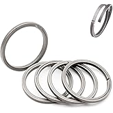 Titanium Key Rings Heavy Duty Side Push Easy Open Split Keychain Rings | No Nail Damage, Ultra Lightweight Dog Tag Ring, Bulk Keyrings for Car Keys, Hypoallergenic, Never Rusty, EDC Gift for Men