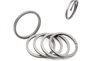 GREEN BERET TACTICAL Titanium Key Rings Heavy Duty Side Push Split Key Chain Rings for Key Carabiner Quick Release Keychain Rings