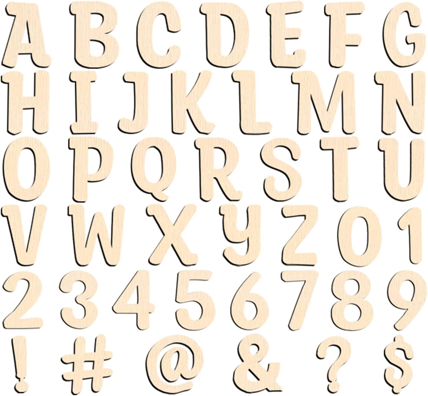 168Pcs Wooden Letters for Crafts 25mm Unfinished 1 inch Wooden Alphabet Letters Numbers Symbol Small Wood Capital Letter for Children's Names Kids Scrabble Learning Painting Home Wall Decor