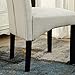 LSSBOUGHT Button-tufted Classic Accent Dining Chairs with Solid Wood Legs, Set of 2 (Beige)
