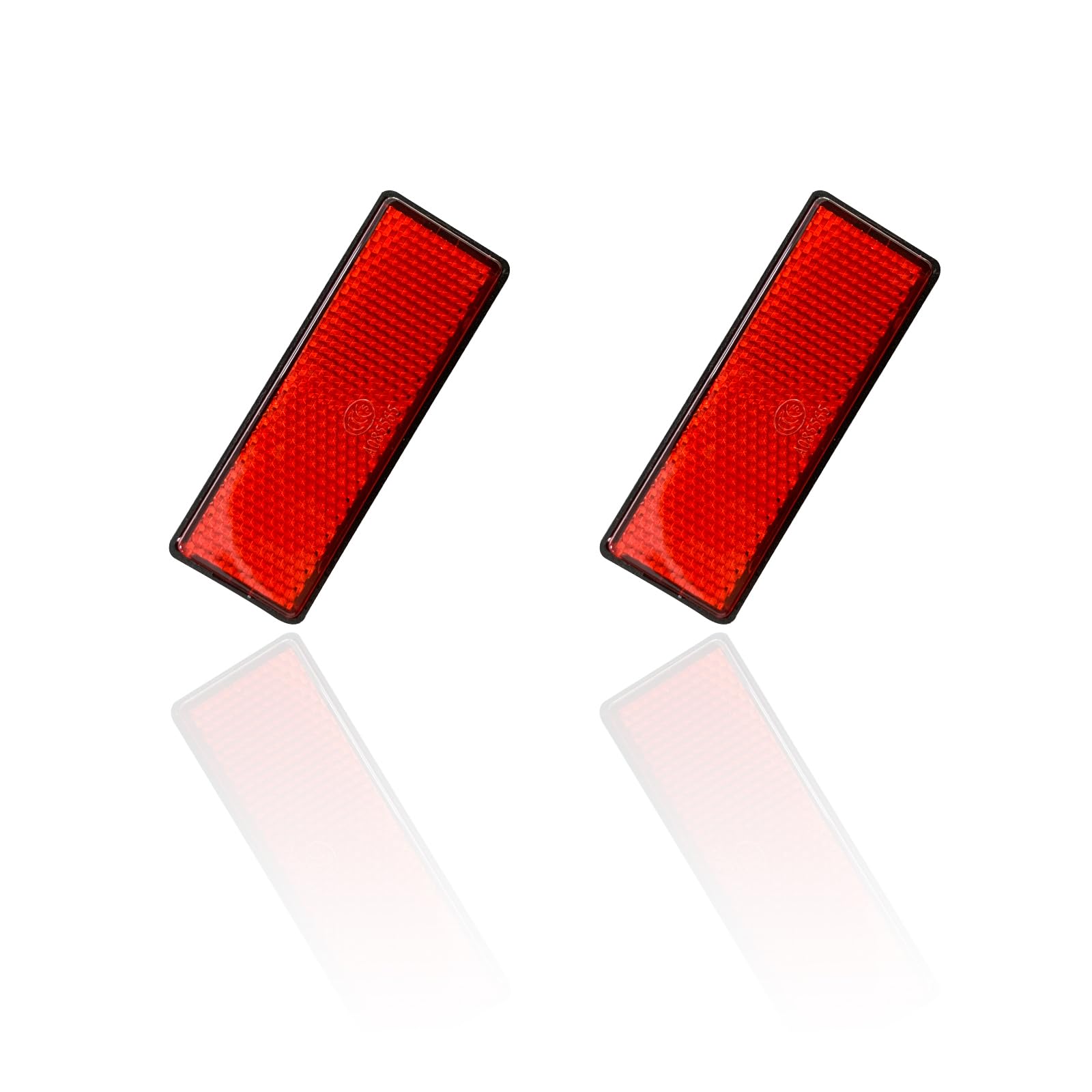 Photo 1 of Dickno 2 PCS M6 x 1.0 Motorcycle Reflectors, Plastic Screw Mount Reflective Warning Reflector, Universal Motorbike Rear Safety Reflectors for Motorcycle, Bicycle, Scooter (Rectangular Red 87×32mm)
