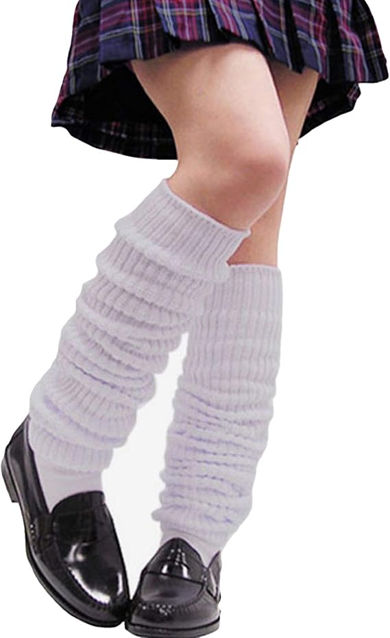 AWOCAN Loose Socks Japanese Style Student Girl's Socks White Lolita Leg