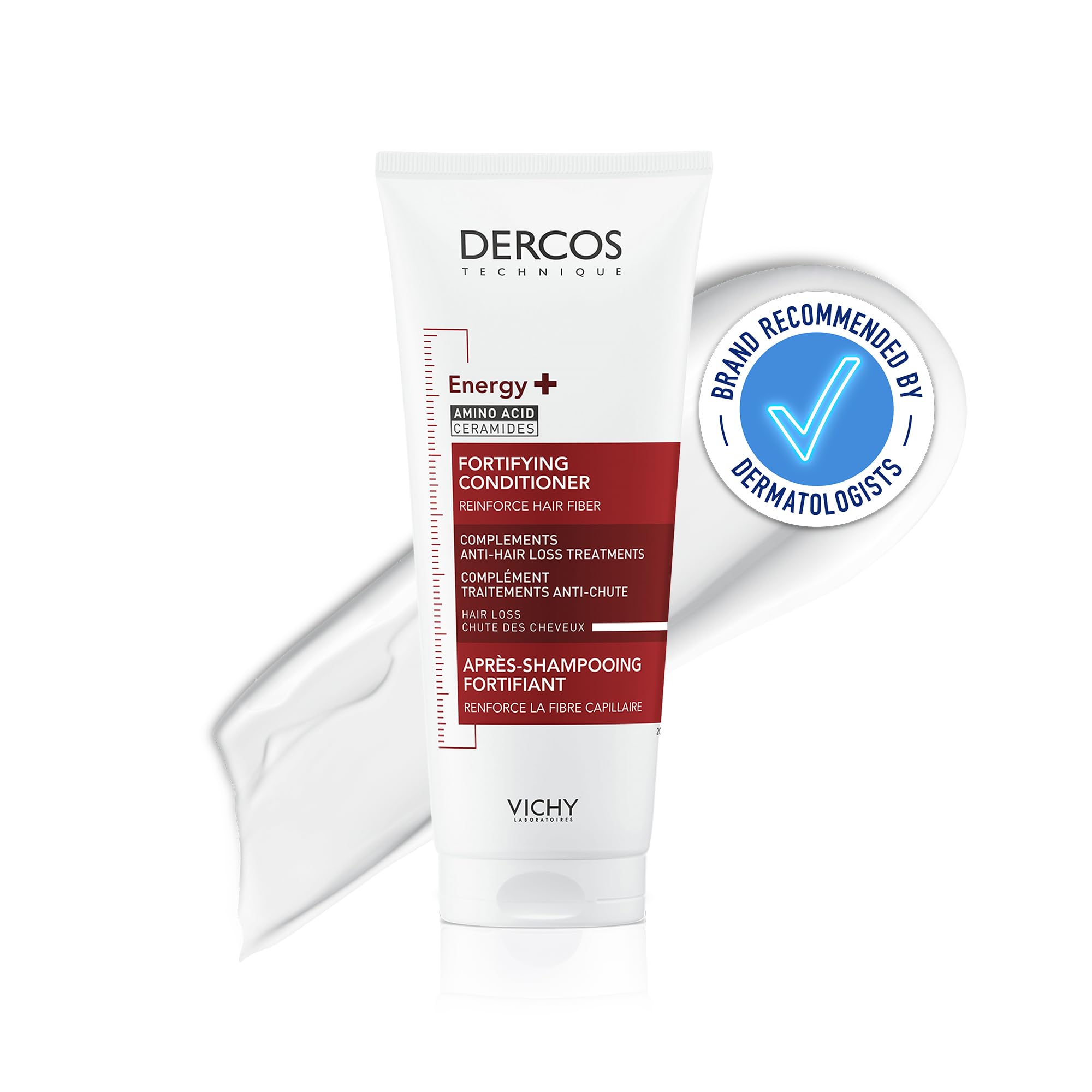 Vichy Dercos Energy+ Fortifying Amino Acid & Ceramide Conditioner for Hair Loss & Thinning Due to Breakage 200ml