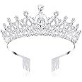 NODG Silver Tiaras and Crowns for Women - Crystal Silver Crowns and Tiaras for Wedding and Birthday