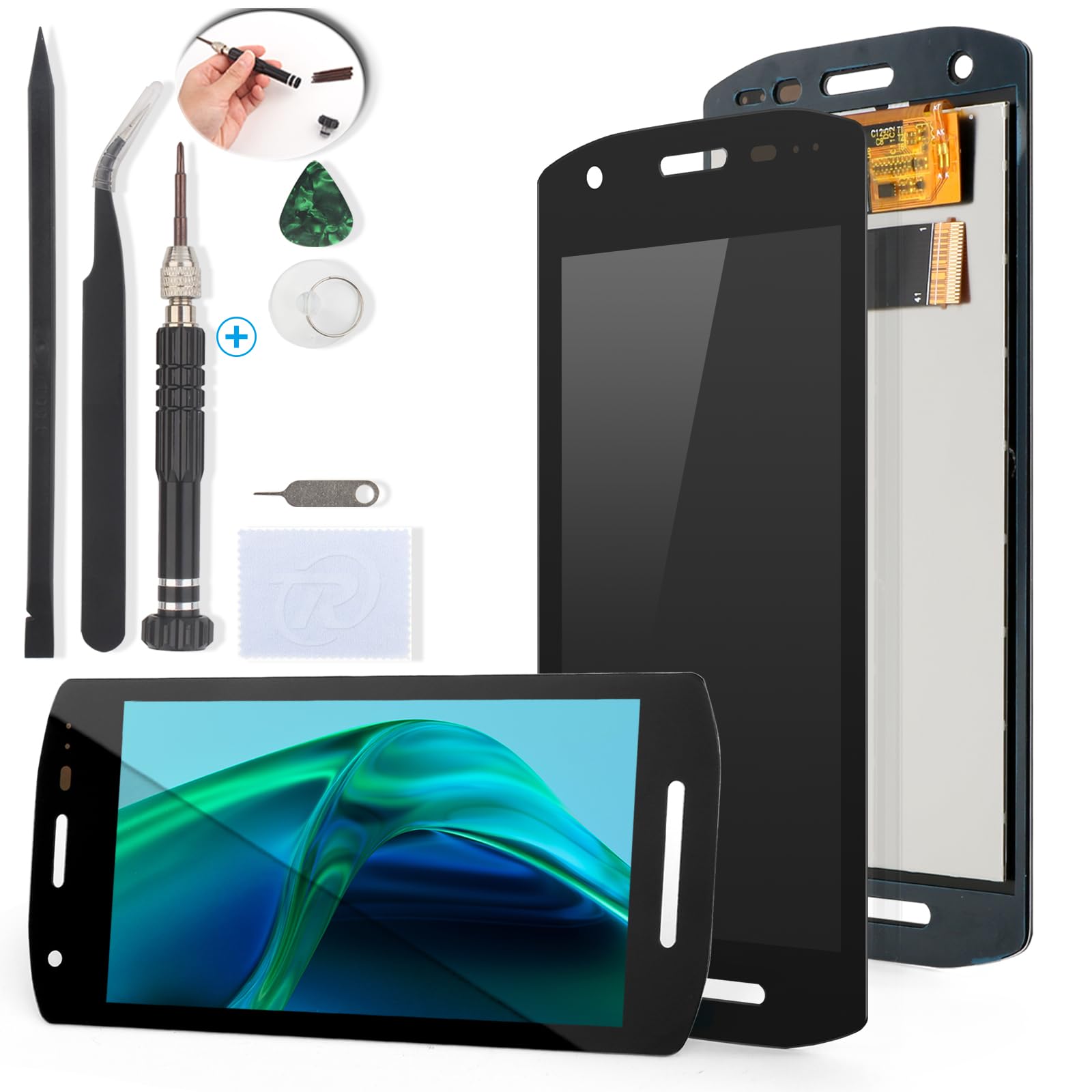 Photo 1 of YWLRONG for Zebra TC21 Screen Replacement for Zebra TC21 TC210K TC26 Display Touch Screen Digitizer for Handheld Barcode Scanner Assembly Replacement with Tools?with Camera Cutout ?