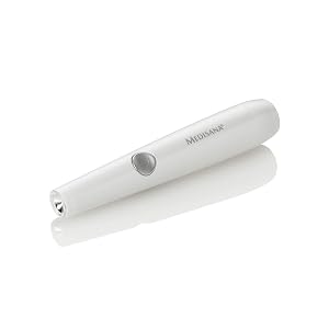Medisana DC 300 Pluma anti-acné , fototerapia para el rostro, tratamiento de granos, inflamaciones, impurezas y puntos negros, pluma 2 en 1 con luz roja y azul