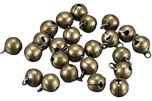 JOWXSX 150 pcs Mini Bronze Bell 10mm Fashion Bell Vintage Bronze 1/4 inch for DIY Bracelet Hanging Christmas Tree Decorations Christmas Decorations Small Bells Craft Bells Craft Supplies