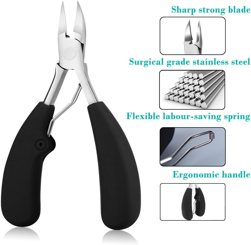 BEZOX Precision Toenail Clippers for Thick or Ingrown Toenails- Podiatrist Toenail Clippers - Image 3
