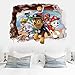 3D Paw Patrol Boys Girls Kids Room Wall Decal Stickers