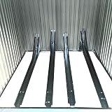 Panana Garden Shed 4 Bike Capacity Metal Galvanised Pent Roof 2 Doors view 5