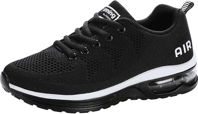 black lightweight running shoes
