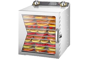 400w Freeze Dryer, 6/8/12 Layers Freeze Dried Machine, Timing: 0-12 H, Temperature: 35-90 ℃+6 Inch Fan Blade, 360° Fan, for F
