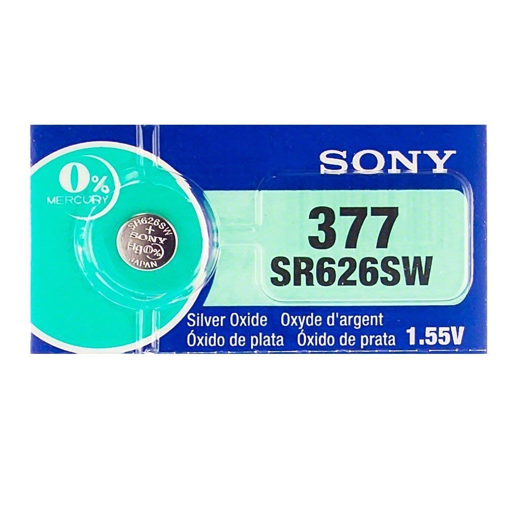 Sony Watch Batteries 377 SR626SW 1.55v Silver Oxide pack of 100