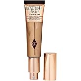 Charlotte Tilbury Beautiful Skin Medium Coverage Hydrating Foundation - Buildable Liquid Makeup for Instant Glow, Plumping Hydration & Lasting Skincare Benefits