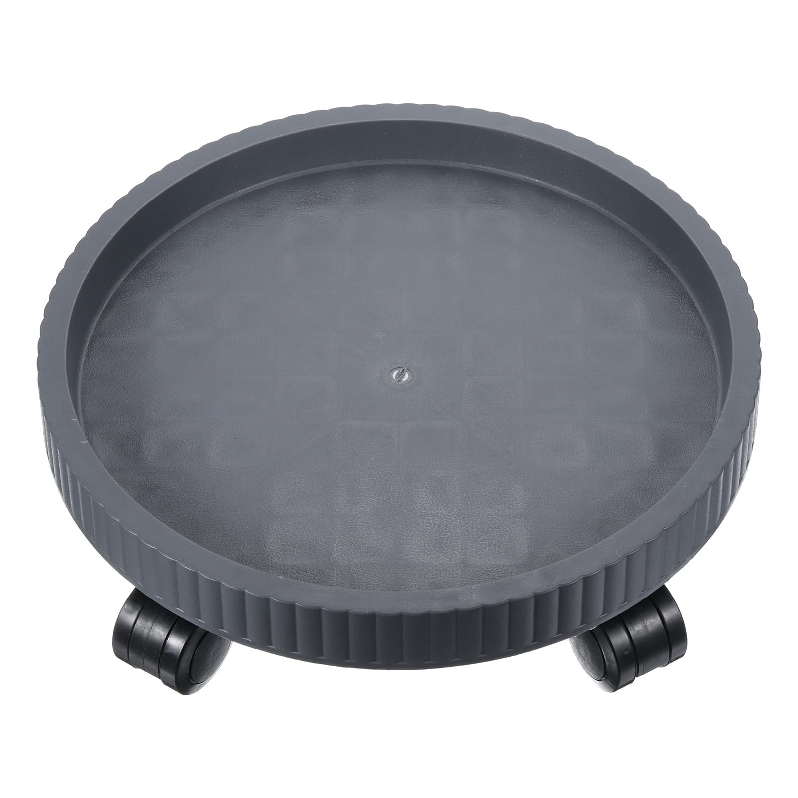 PATIKIL Plant Stand with Wheels, 12 Inch Heavy Plant Roller Base Movable Flower Round Potted Pallet Rolling Planter Caddy for Indoor Outdoor, Gray