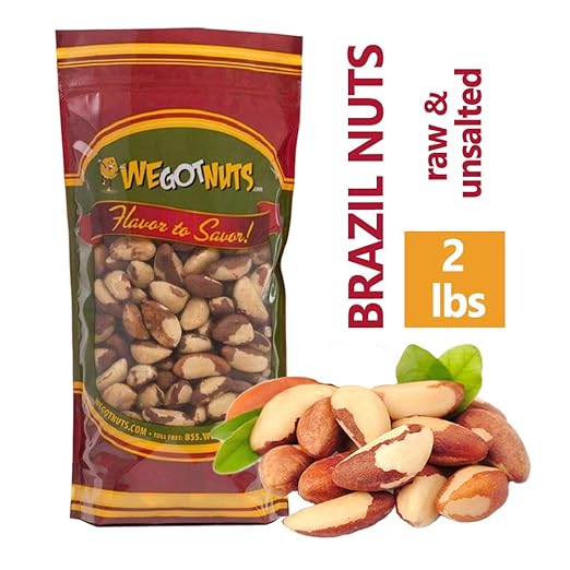 Brazil Nuts 2 Pounds, Whole, Shelled, Raw, Natural, No Preservatives Added, Non
